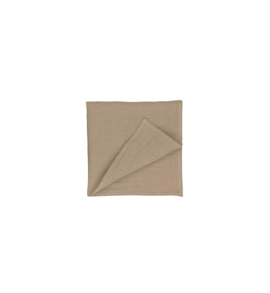 PROFLAX Serviette en lin 40 x 40 cm, 1 pièce, Marron clair