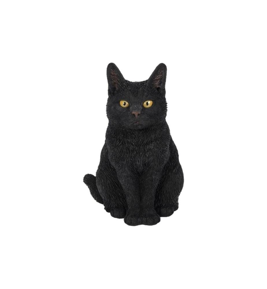 Figurine décorative Vivid Arts Chat assis, 19.5 cm, Noir