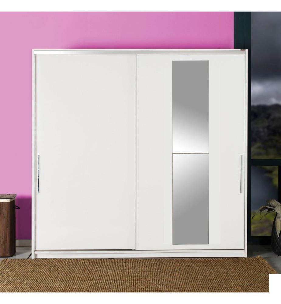 Armoire, blanche, panneaux de particules mélaminés