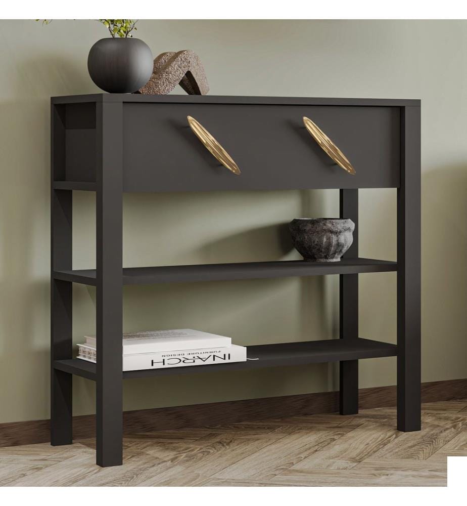 Commode, panneaux de particules 100 % mélaminés, anthracite