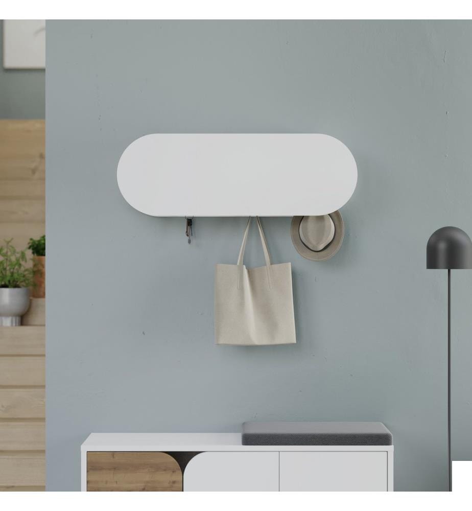 Cintre, blanc, panneau de particules mélaminé