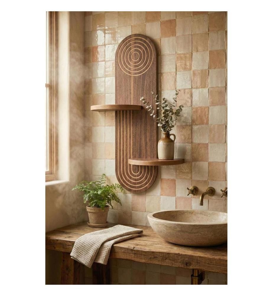 Étagère murale, 100 % MDF, wengé