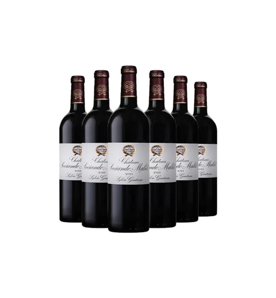 Lot de 6 Bouteilles de Château Sociando Mallet 2022 - 75 cl