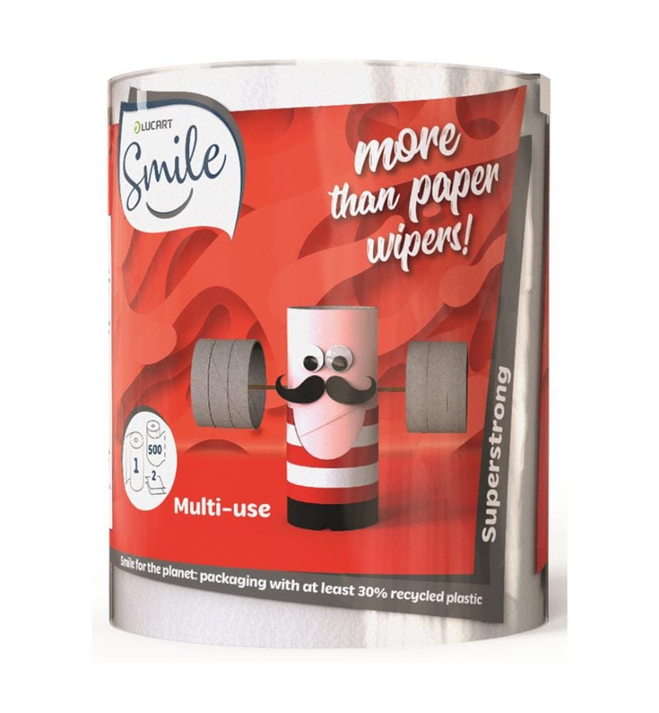 6 x Rouleau Multifonction Smile 500 feuilles 2 plis