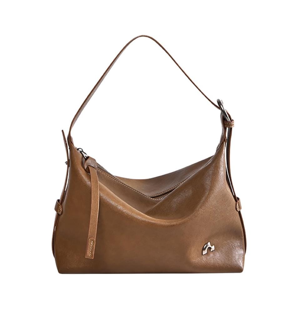 Sac à Bandoulière en Cuir Ample Vintage Large