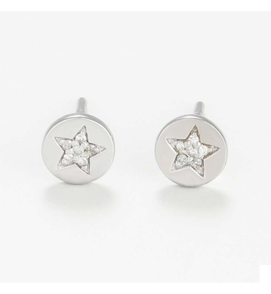 Boucles d'Oreille Ilinca - Or Blanc