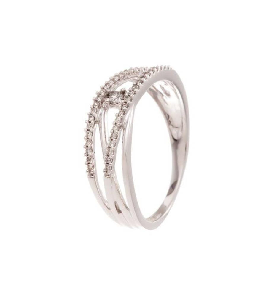 Bague Croisi Diams - Or Blanc 750/1000