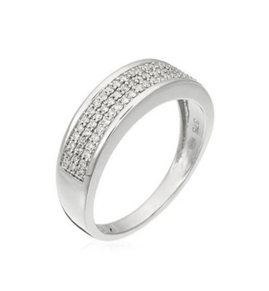 Bague Joli tour de diamants - Or Blanc 375/1000