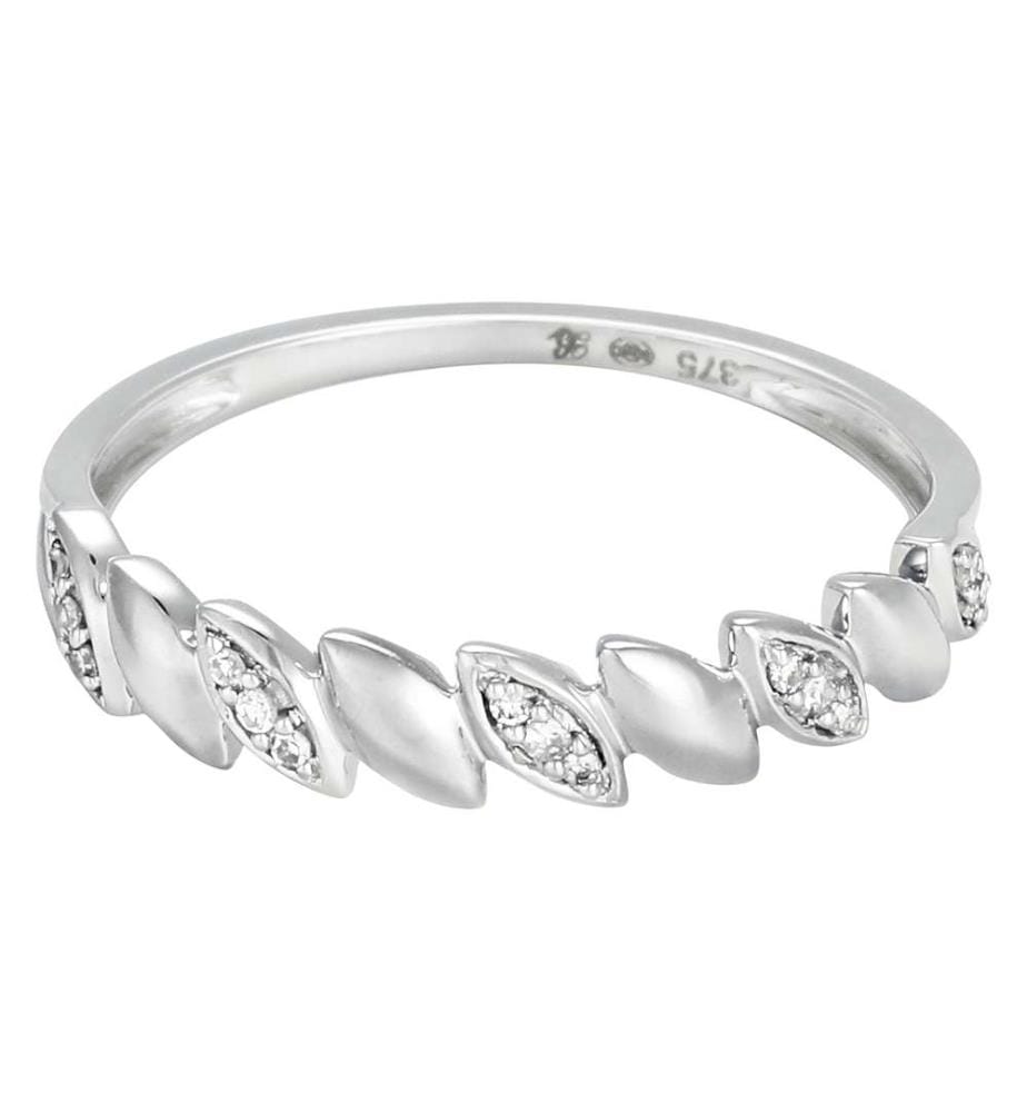 Bague Alliance Aurore - Or Blanc 375/1000