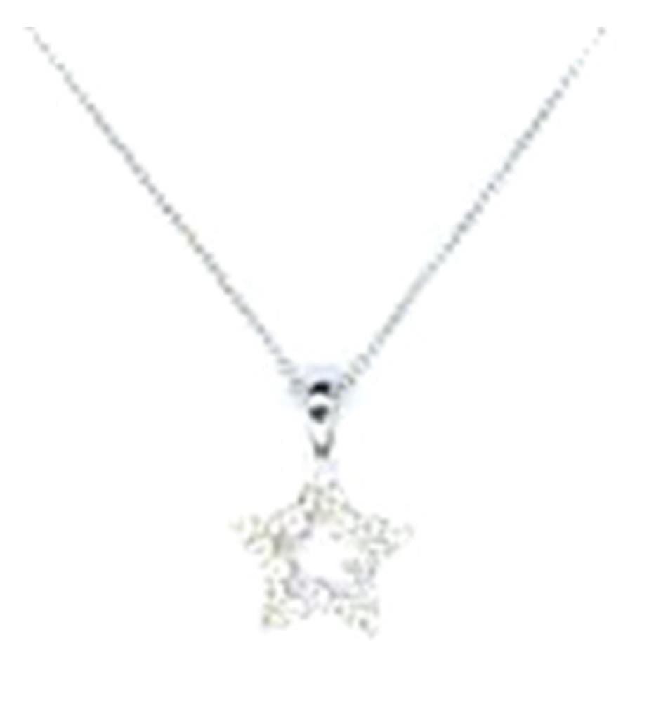 Pendentif Etoile Ajourée - Or Blanc 750/1000