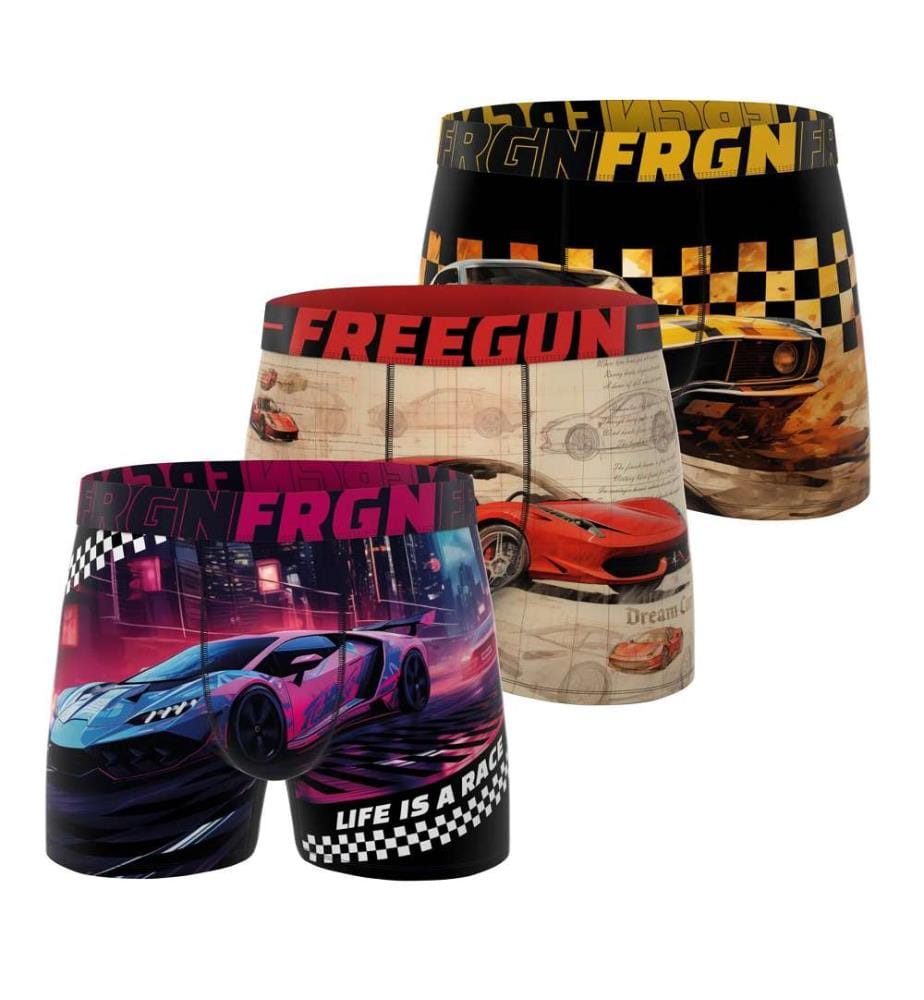 Lot de 3 Boxers Cars Racing - Multicolore