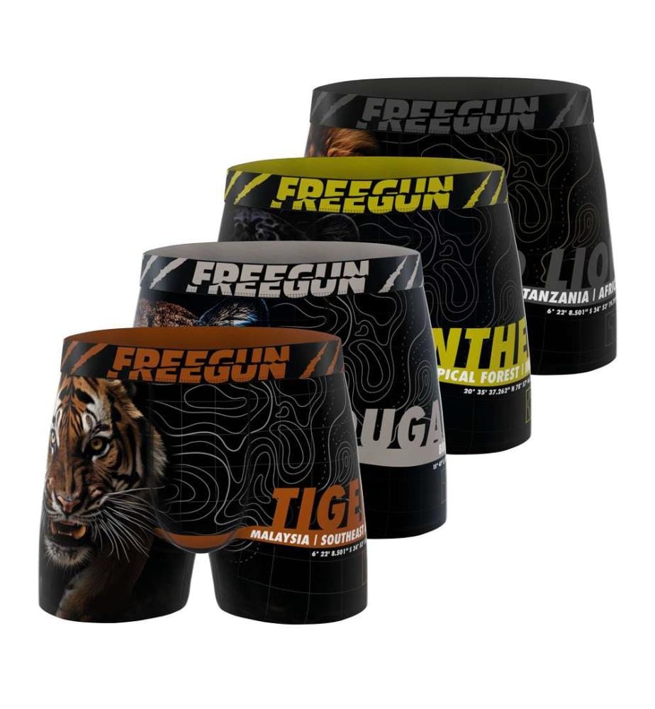 Lot de 4 Boxers Wild Life - Multicolore