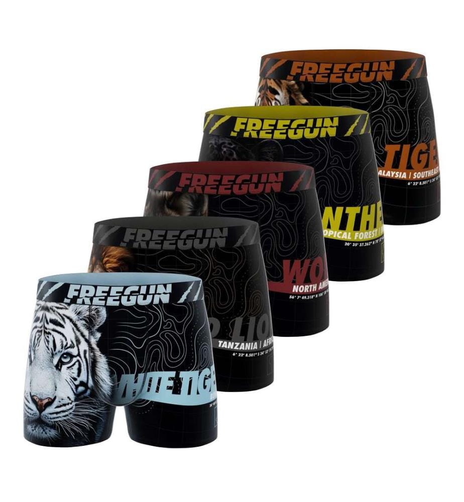 Lot de 5 Boxers Wild Life - Multicolore