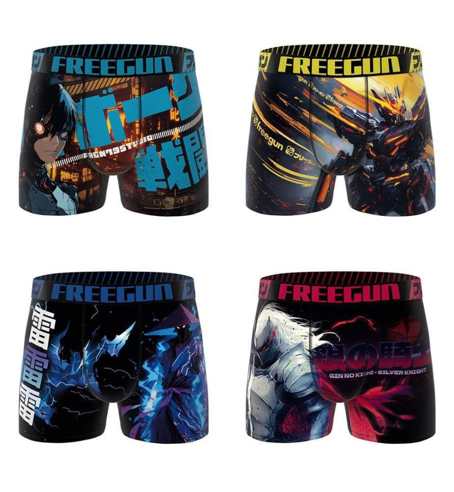 Lot de 4 Boxers Manga Gamer - Multicolore