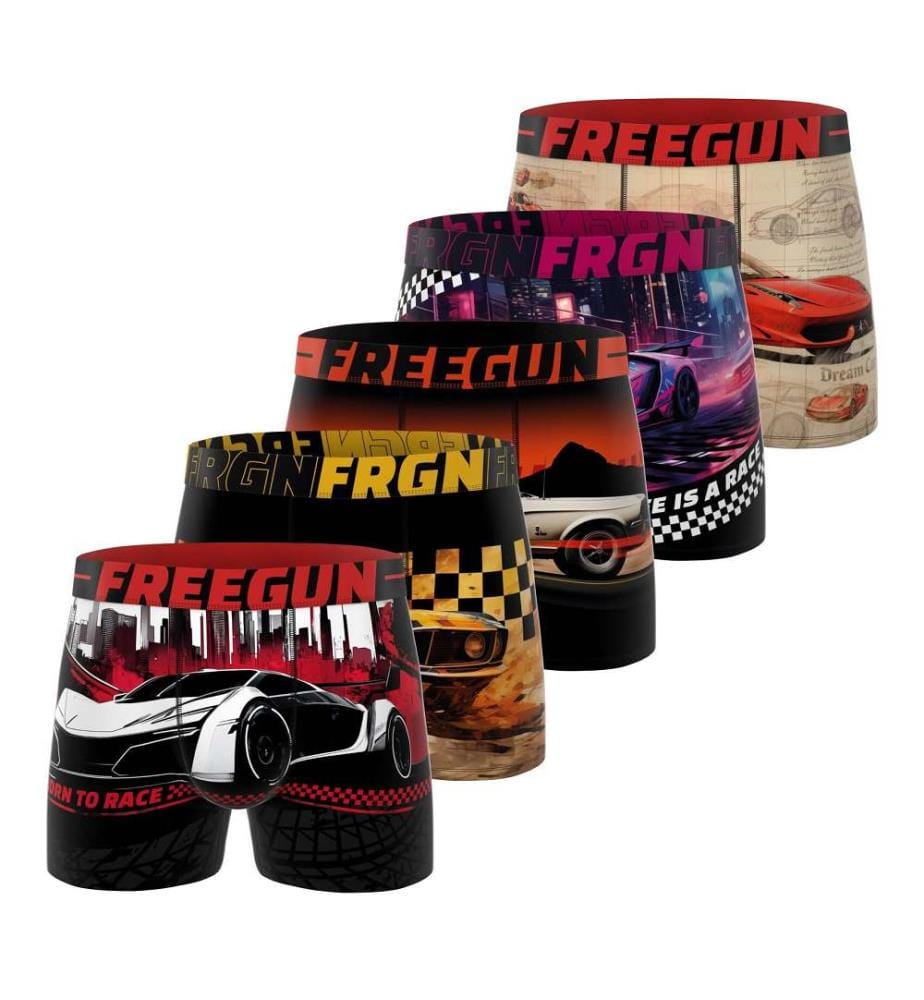 Lot de 5 Boxers Car Racing - Multicolore