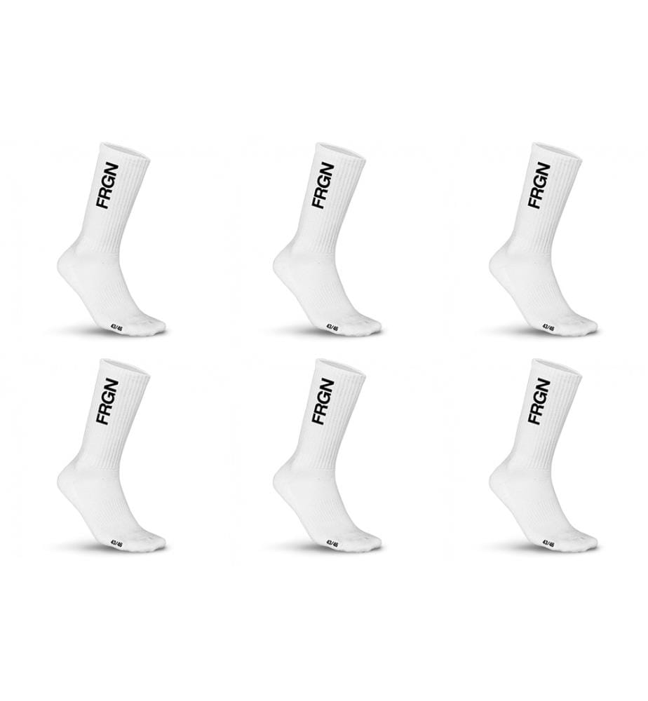 Lot de 6 Paires de Chaussettes Tennis - Blanc