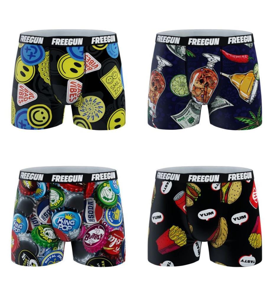 Lot de 4 Boxers AOP Fun - Multicolore