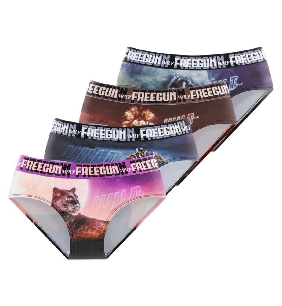 Lot de 4 Culottes Wild Animals - Multicolore