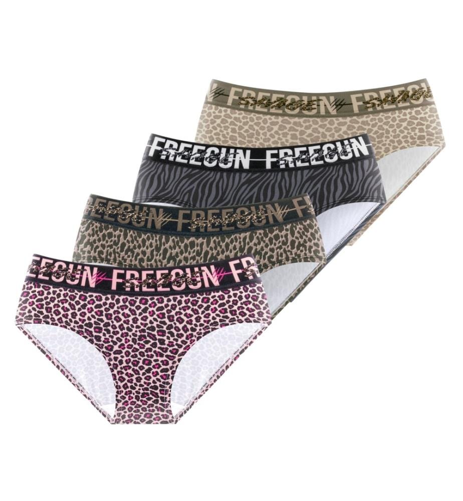 Lot de 4 Culottes Léopard - Multicolore