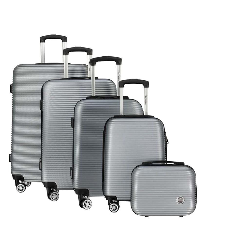 Lot de 5 Valises Solomun - Argent