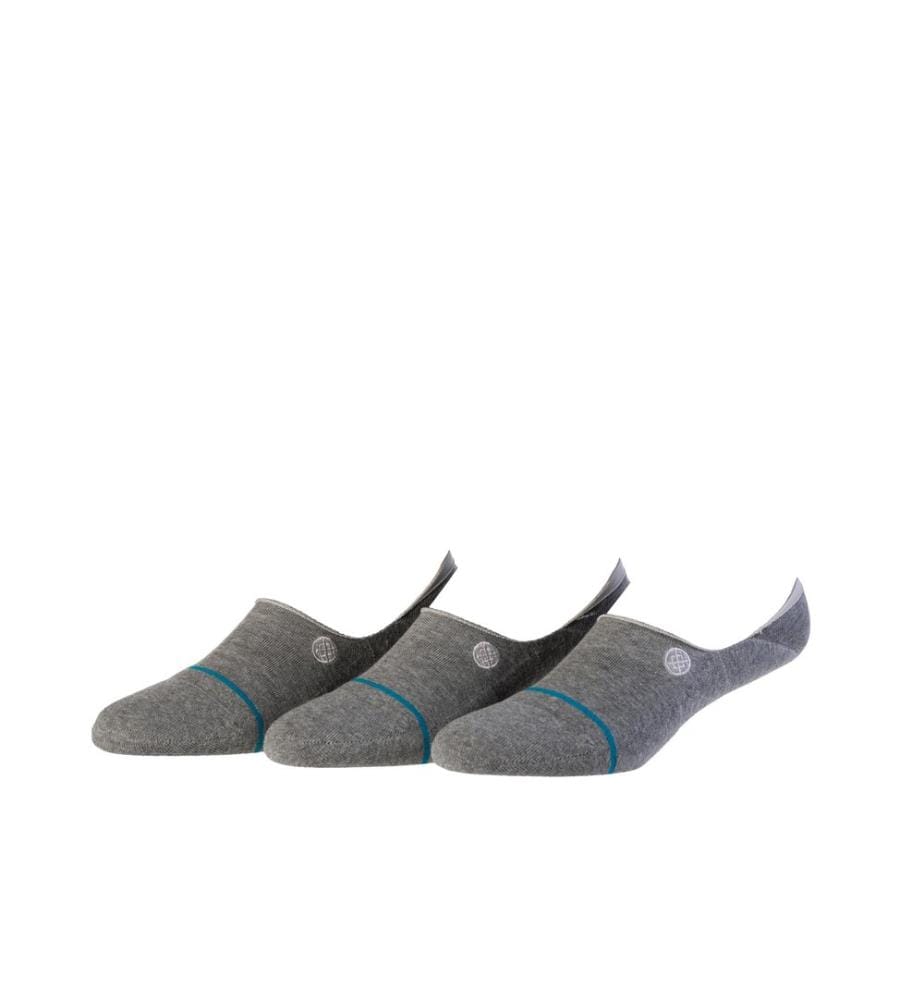 STANCE Chaussettes Icon No Show Heather Grey lot de 3