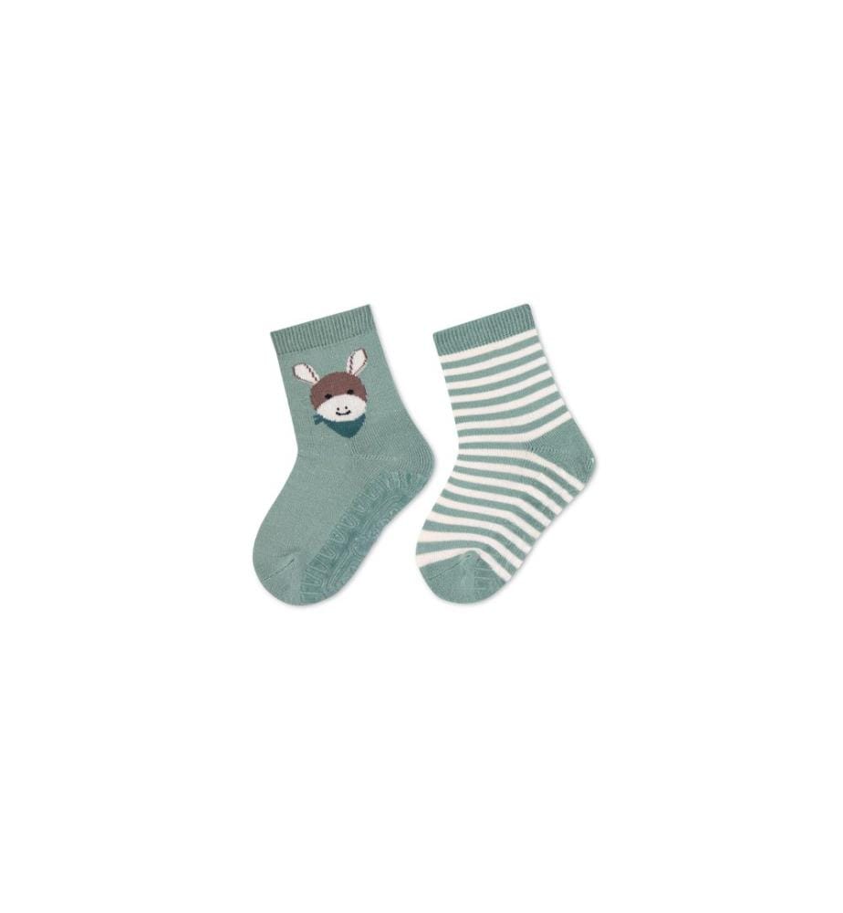 Sterntaler Chaussettes antidérapantes Emmi lot de 2 Vert Taille 17/18