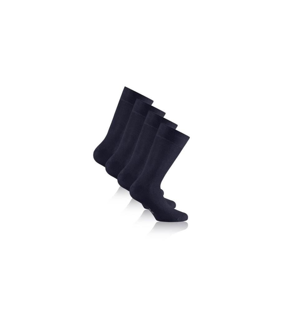 Rohner Socks Chaussettes en bambou Bleu foncé paquet de 2