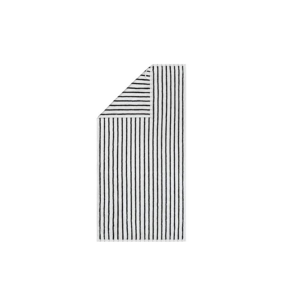 Drap de bain Cawö 80 x 150 cm, Noir/Blanc