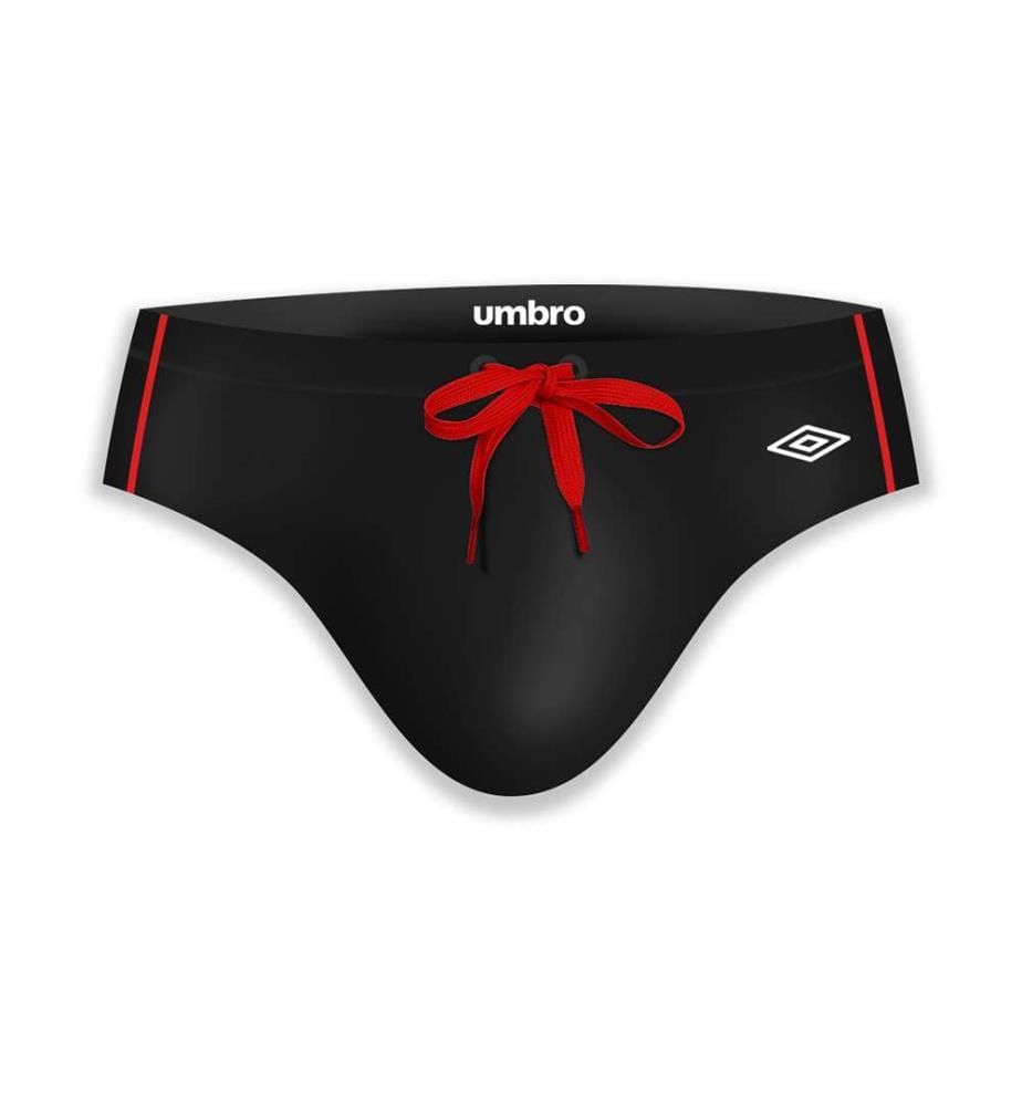 Slip de Bain - Noir & Rouge