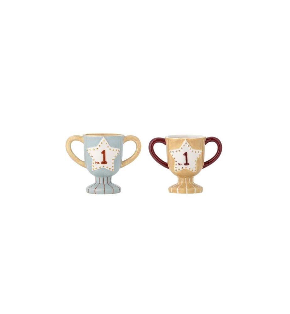 Bloomingville tasse pour enfants trophy 150 ml, 2 pièces, bleu/jaune