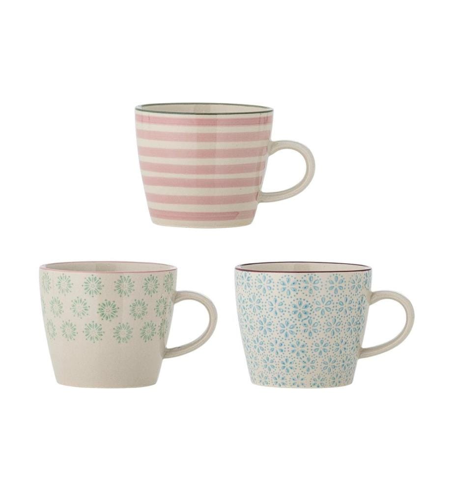 Bloomingville Tasse à café Patrizia 380 ml, 3 Pièce/s, Multicolore