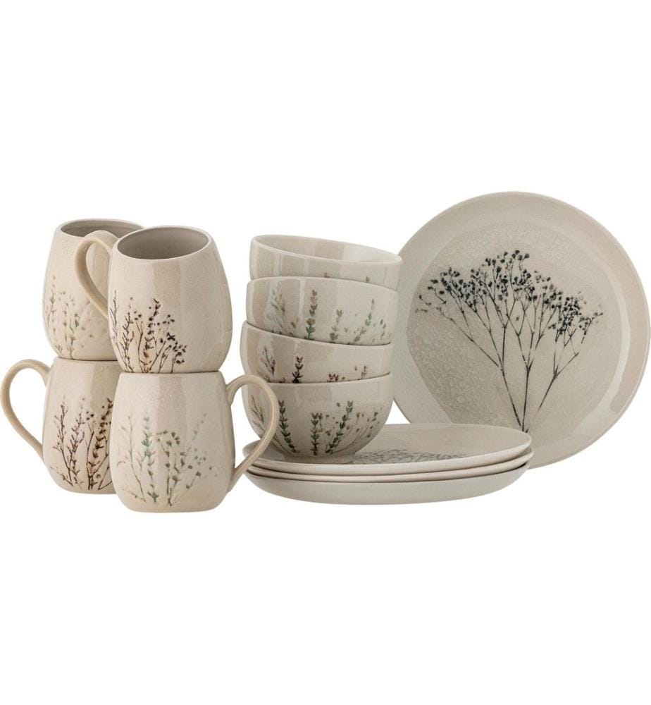 Bloomingville Service de table Bea 12 pièces, Nature