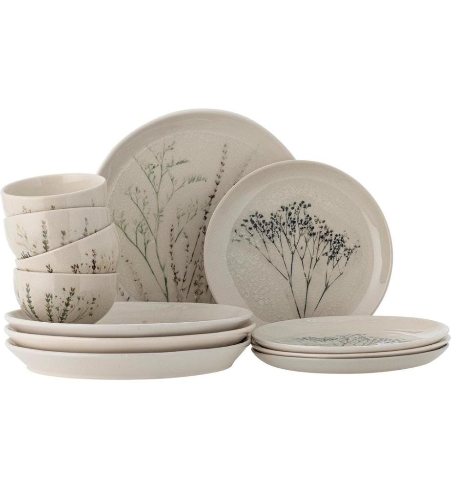 Bloomingville Service de table Bea 12 pièces, Nature