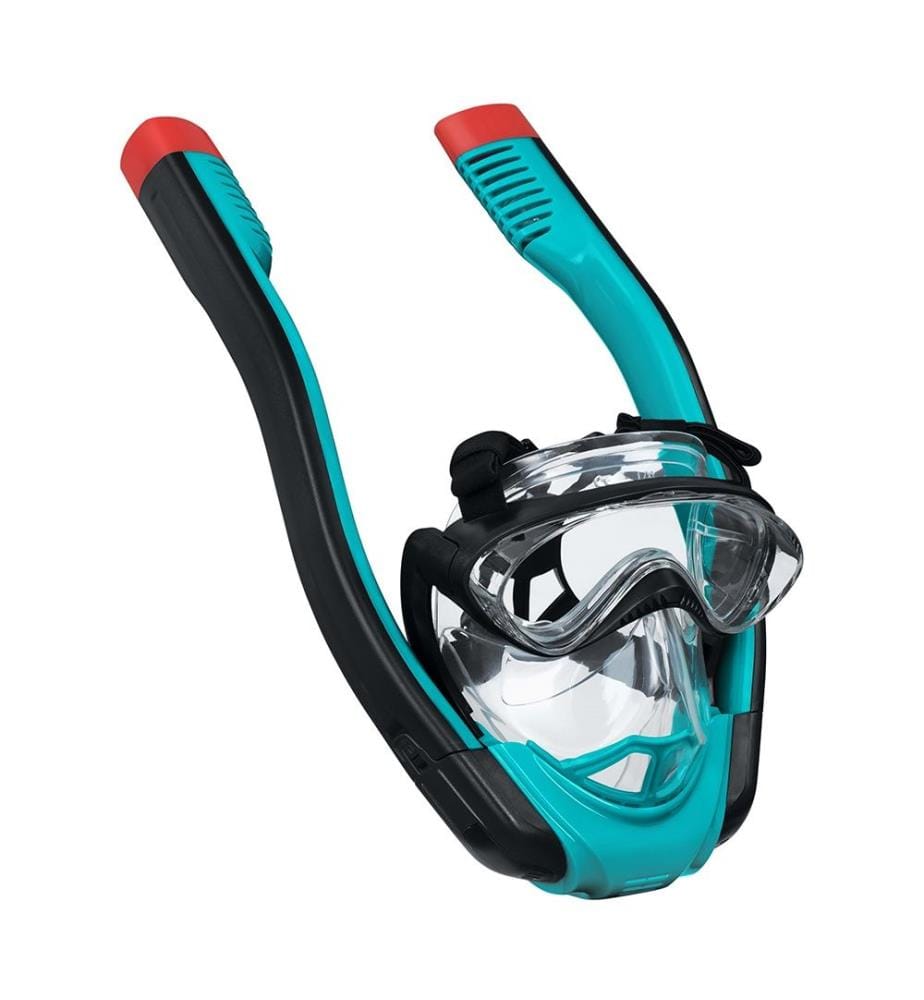 Masque de plongée intégral avec tuba S/M - Noir et Bleu