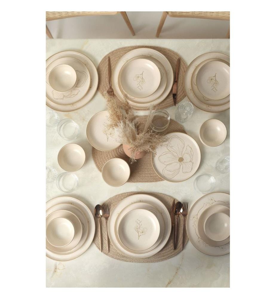 Service de table (24 pièces) - Crème mat