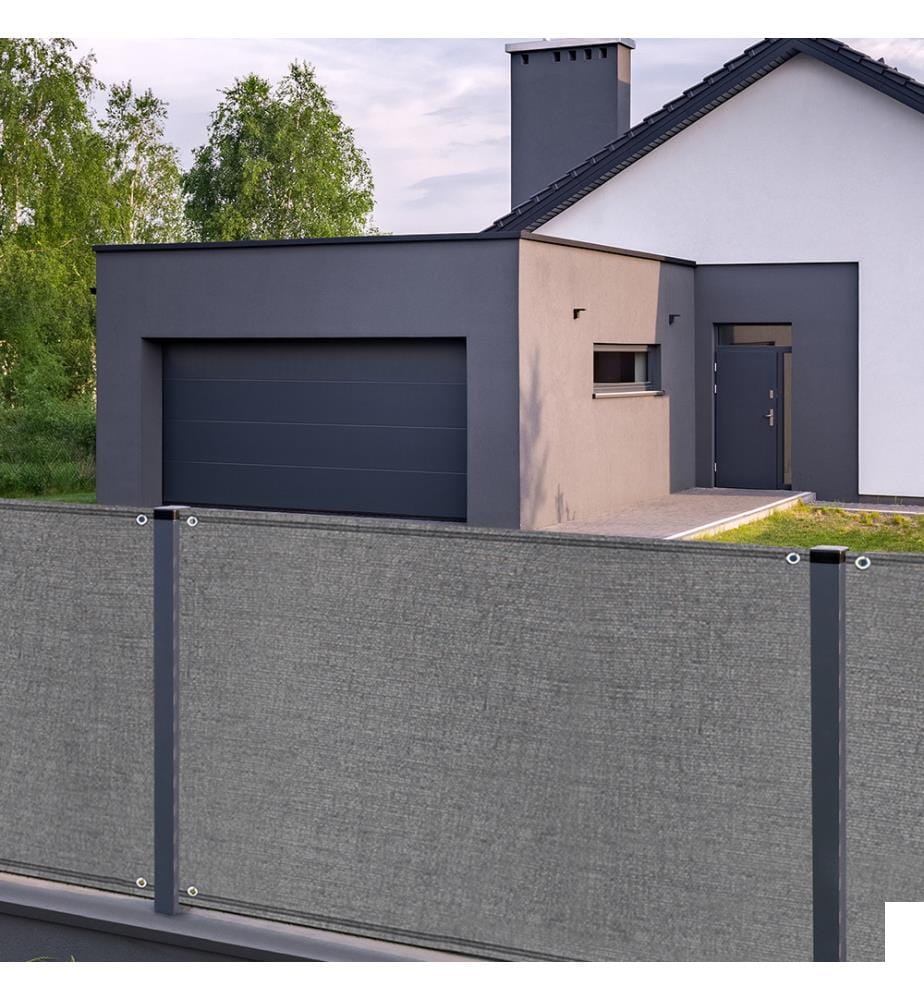 Brise vue occultant - 1 x 5 m 90 gr/m² - Gris
