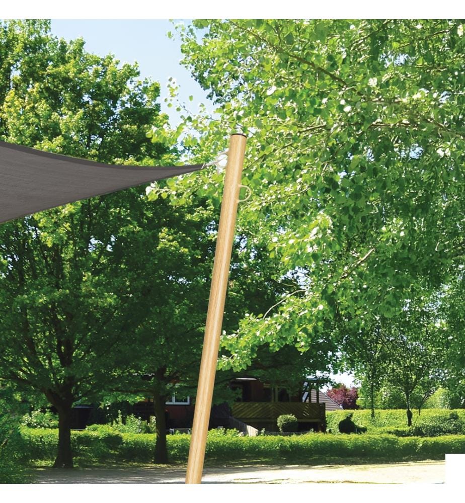 Lot de 2 Poteaux ajustables pour voile d'ombrage effet bois