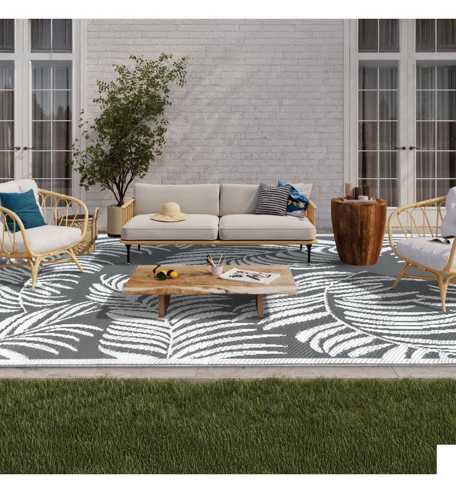 Tapis extérieur rectangulaire Hawaï 270 x 470 cm - Gris