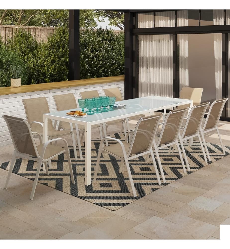 Ensemble repas Formentera 10 places - Multicolore