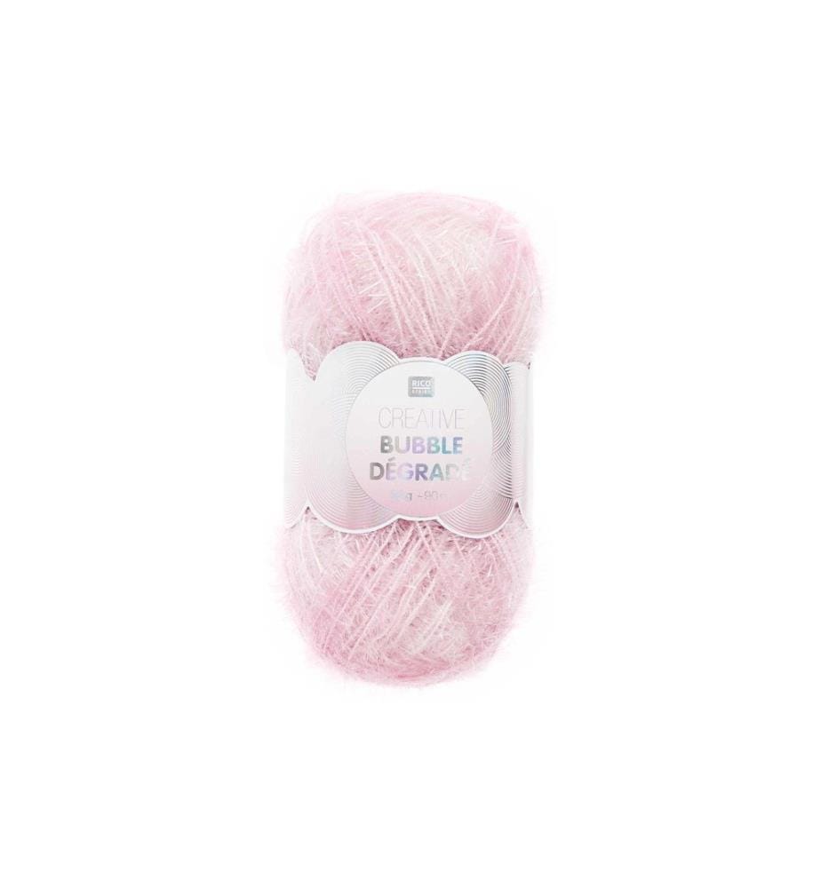 Rico Design Laine Creative Bubble Dégradé 50 g / 90 m, Rose