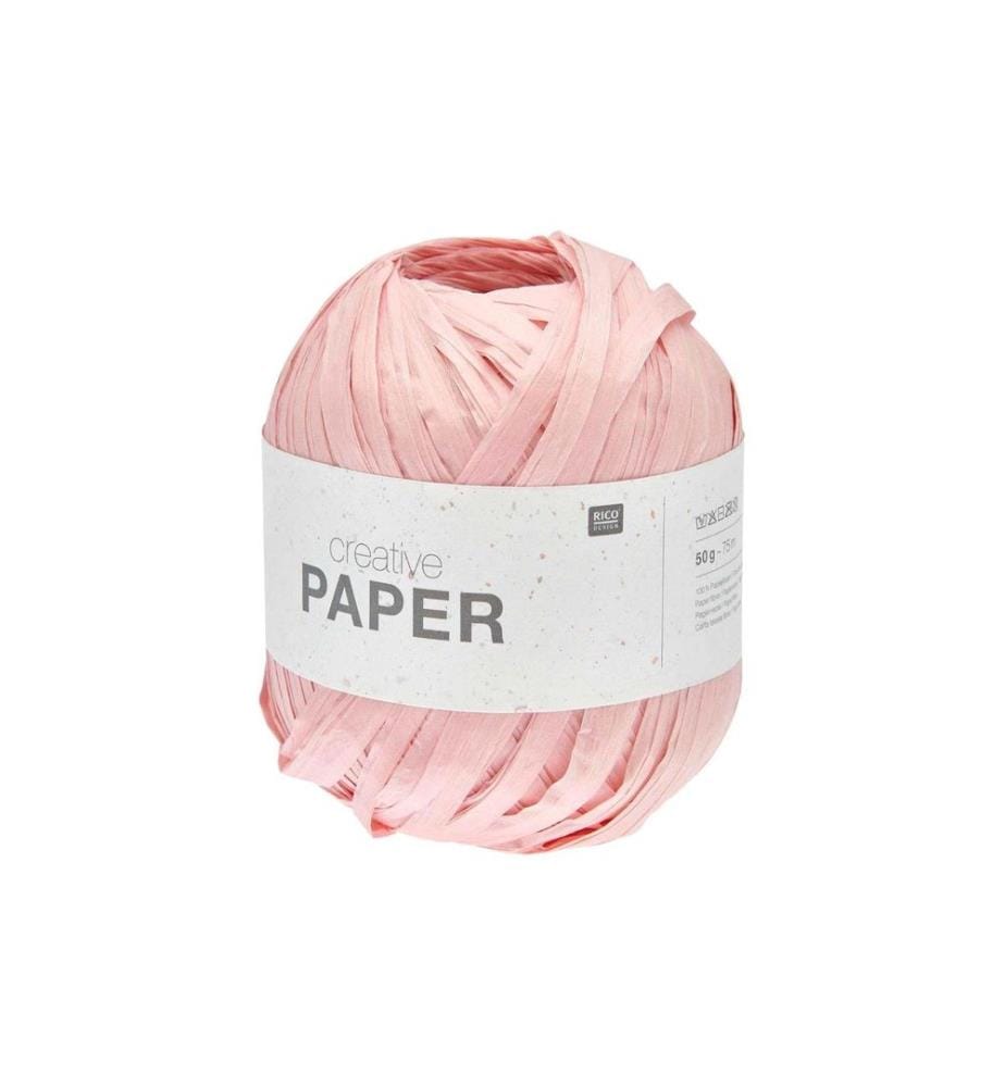Rico Design Fil de papier Saumon, 75 m