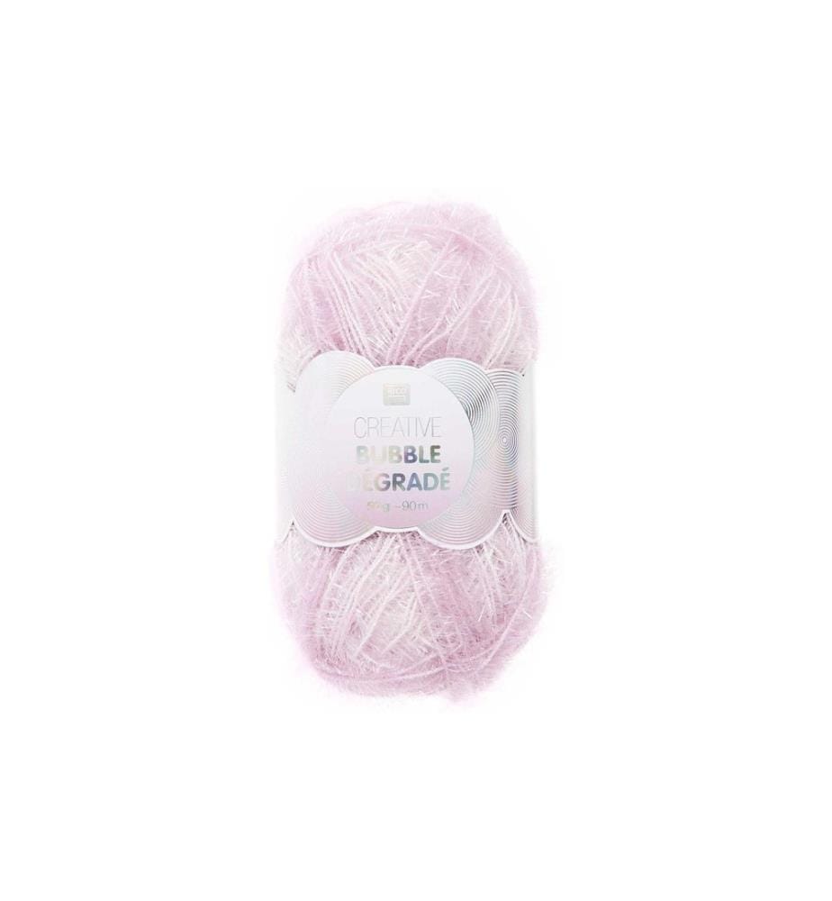 Rico Design Laine Creative Bubble Dégradé 50 g / 90 m, Lilas