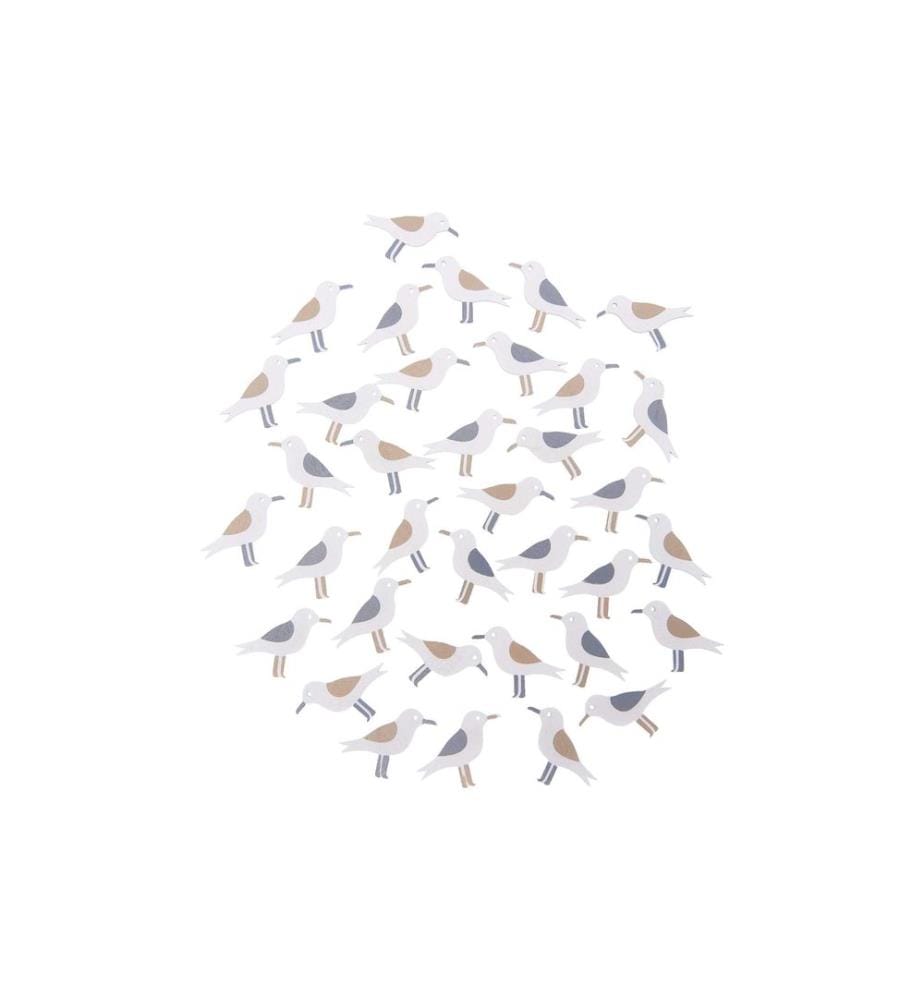 Rico Design Décoration à parsemer mouettes nature 36 pièces