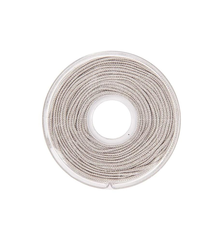 Rico Design Cordon macramé 1 mm x 10 m, Gris clair