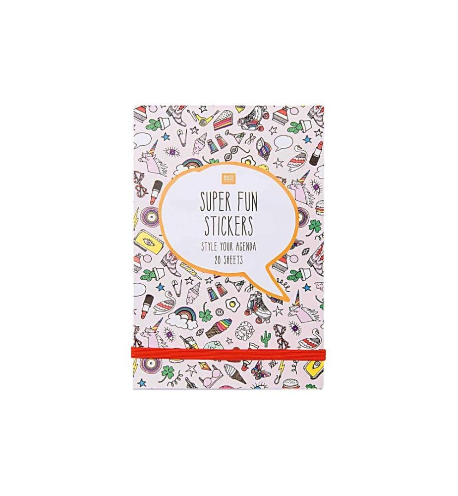 Rico Design livre de stickers Summer 20 feuilles, rose