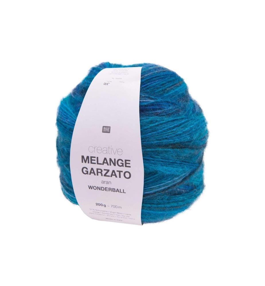 Rico Design Laine Melange Garzato 200 g, Aqua