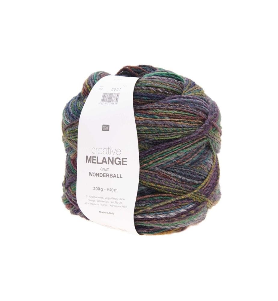 Rico Design Laine Mélange 200 g, Bleu, Vert