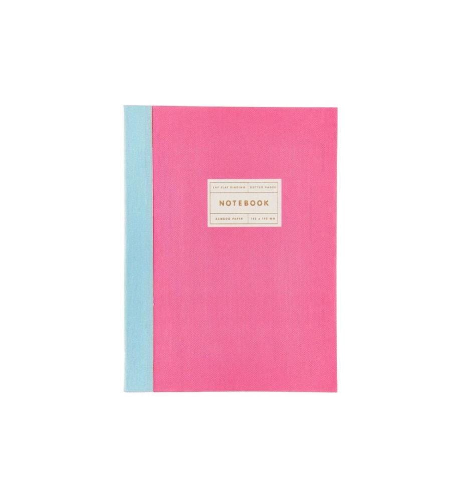 Rico Design Carnet S 14.5 x 19.5 cm, pois, rose fluo