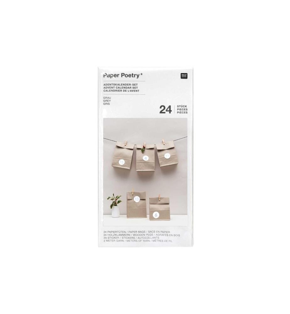 Rico Design Calendrier de l'Avent Set Gris