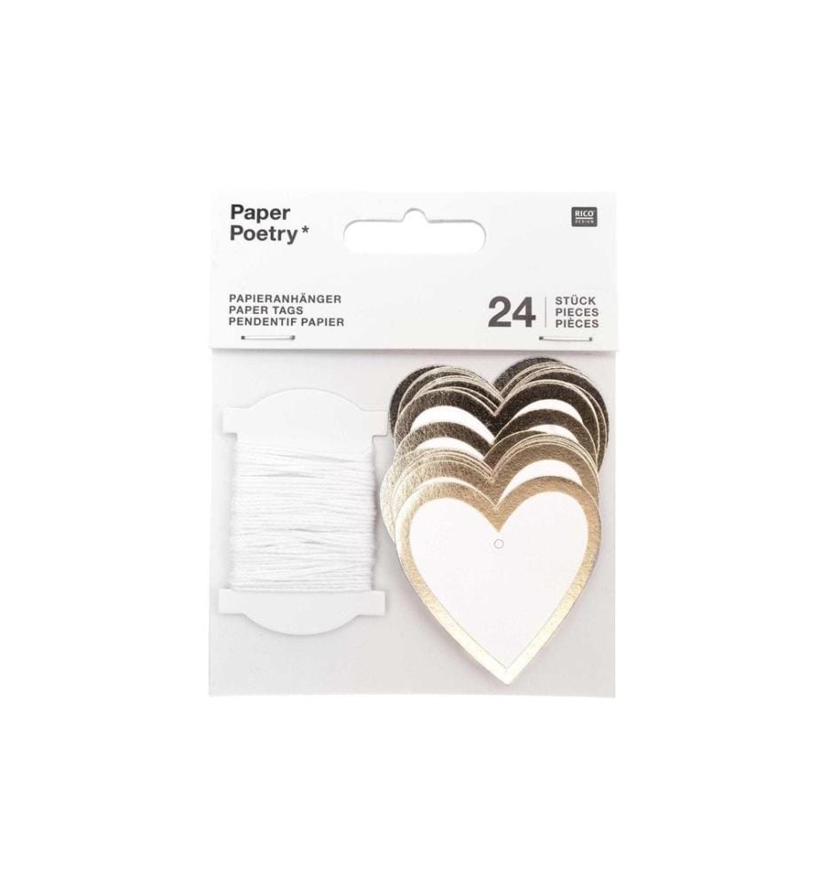 Rico Design Étiquettes cadeaux Cur 24 pièces, Or